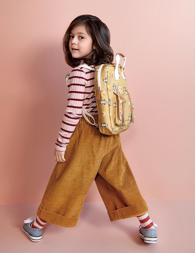 荷蘭 FRESK - 北歐風設計可愛小後背包-小背包-淺粉紅小花