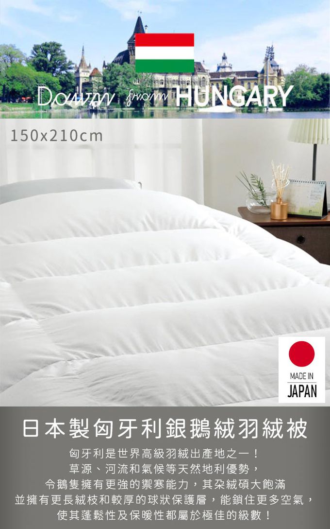ROMANCE 小杉 - 日本製匈牙利鵝絨羽絨被150x210cm