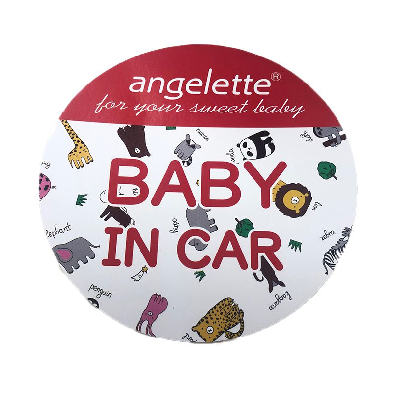 akachan honpo - angelette車用貼紙(車內有小孩)-米白色