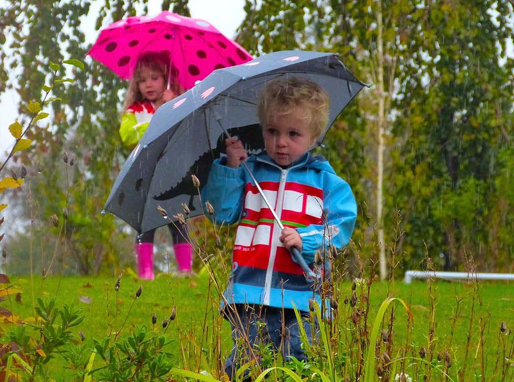 英國 Squid Kids - 厚款變色雨衣-半彩色海星-水藍