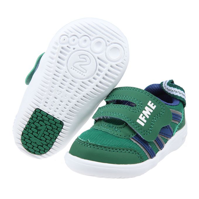 日本IFME - 輕量系列純粹綠寶寶機能學步鞋-綠色