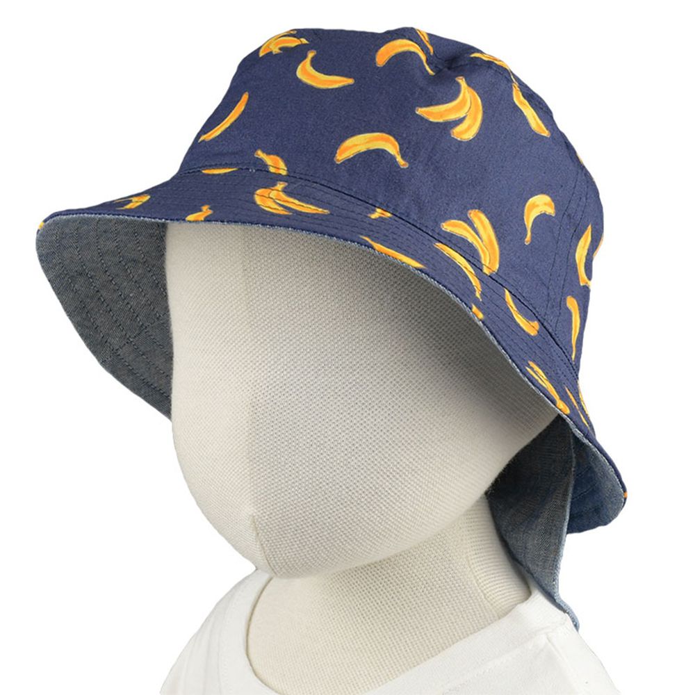 akachan honpo - 雙面遮陽帽-水果-深藍色