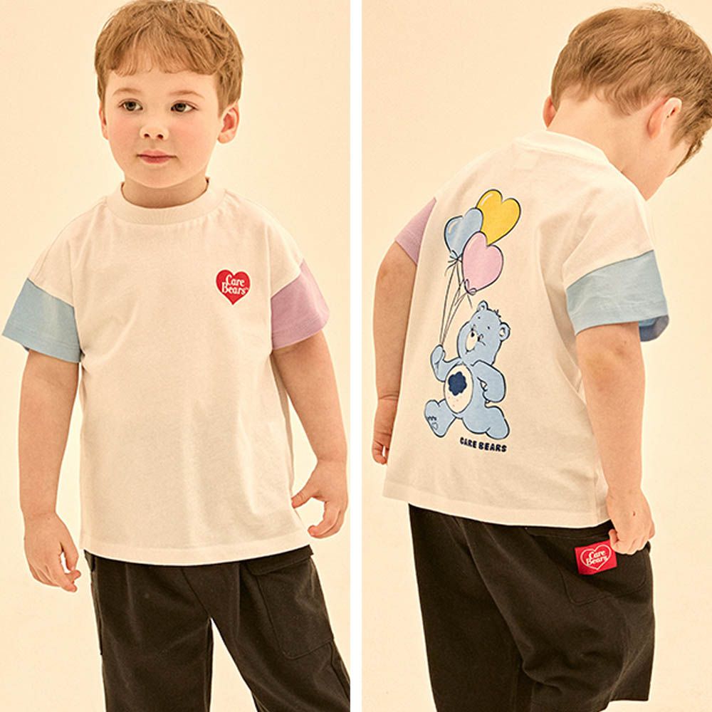 聯名款愛心氣球熊熊短袖上衣-藍X紫