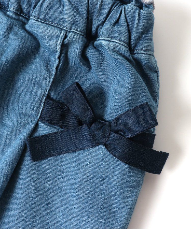 日本 apres les cours - 蝴蝶結口袋腰鬆緊長褲-黑白格