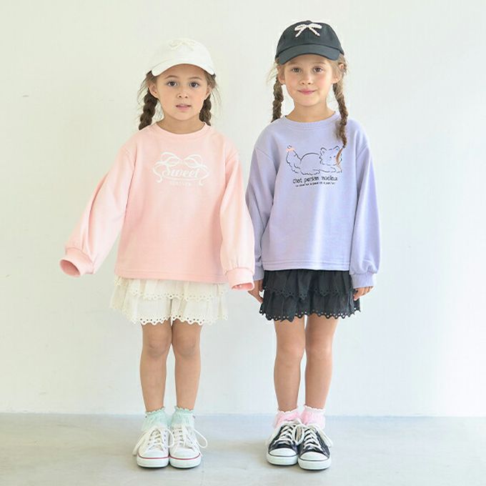 日本 Lycee mine - 百搭印花春季長袖上衣-淺粉