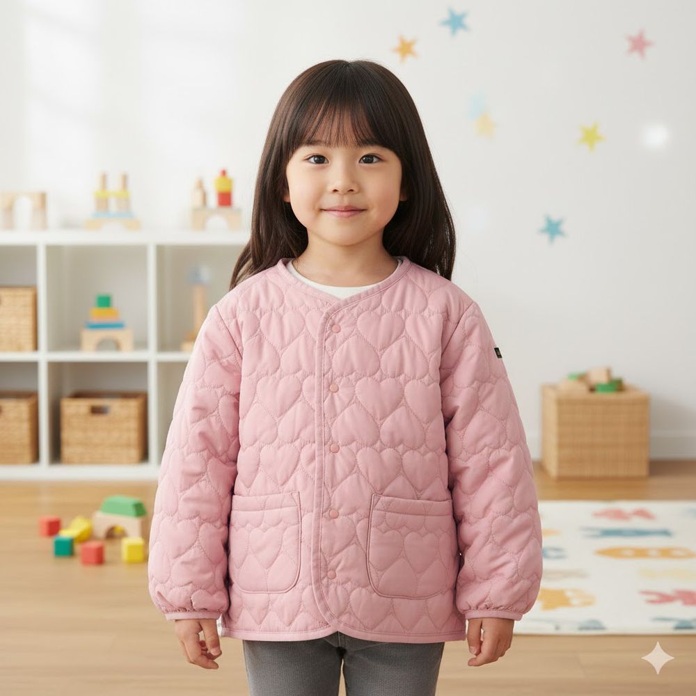 鋪棉夾克 超細纖維-粉紅色