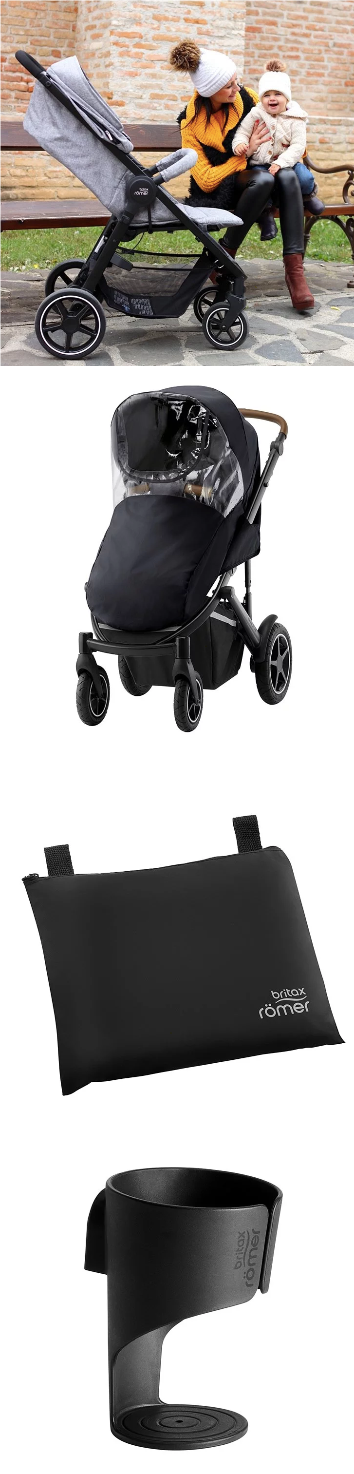 britax römer - B-Smile III 豪華換向高景觀手推車-月光灰