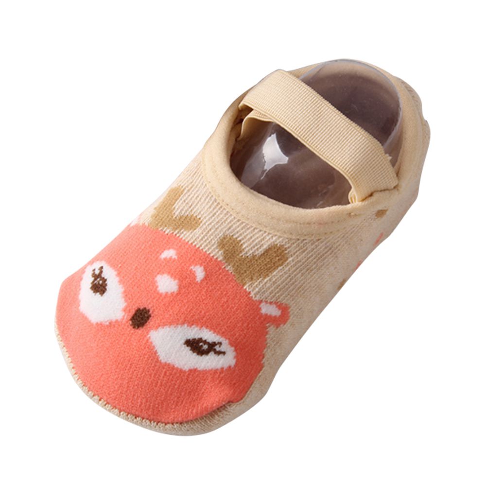 寶寶防滑地板襪-3雙入-D款-小麋鹿+隨機2雙 (均碼11-13CM)