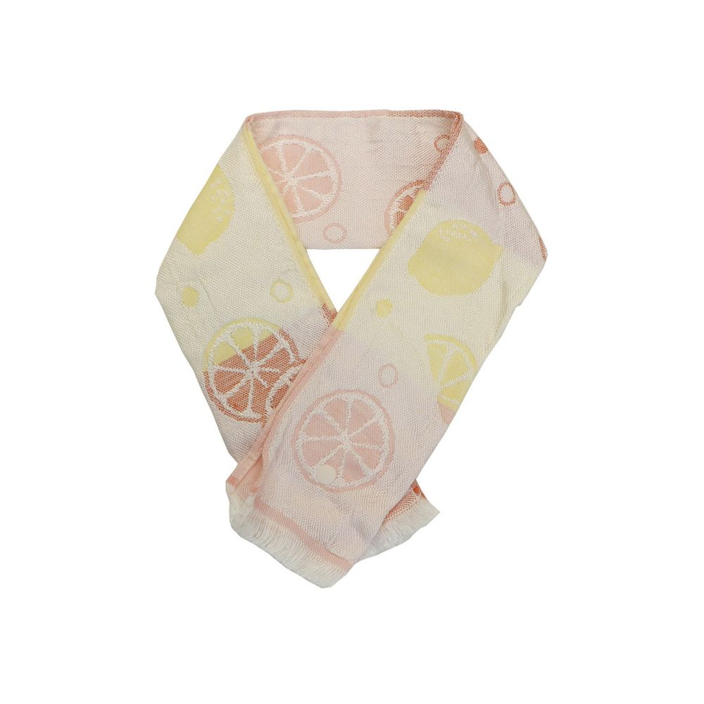 日本涼感雜貨 - 日本製 Eco de COOL 接觸冷感毛巾(附保冷劑/固定釦)兒童-檸檬-漸層橘黃 (65x8cm)