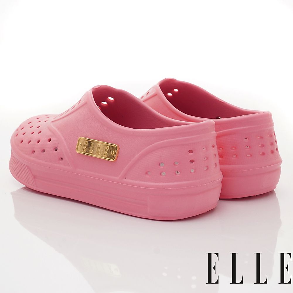 ELLE - 台灣製ELLE洞洞輕量便鞋(中小童段)-休閒鞋-粉紅
