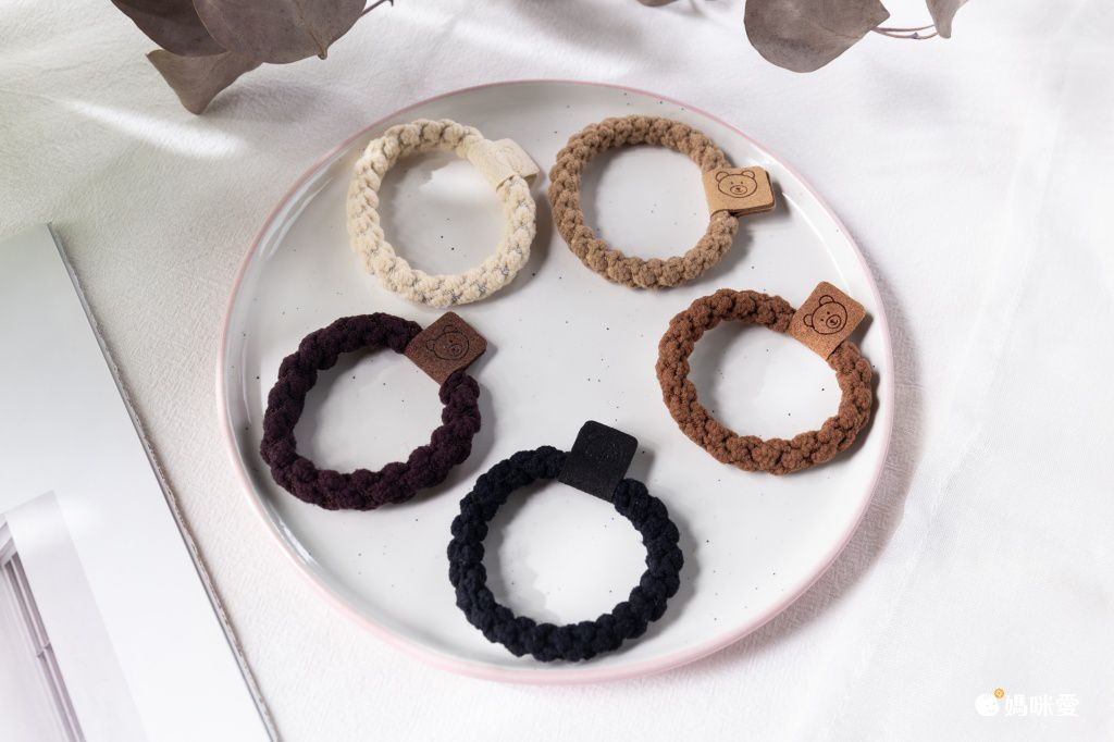 泰迪絨高彈力百搭髪圈(10入組)-熊熊-混色