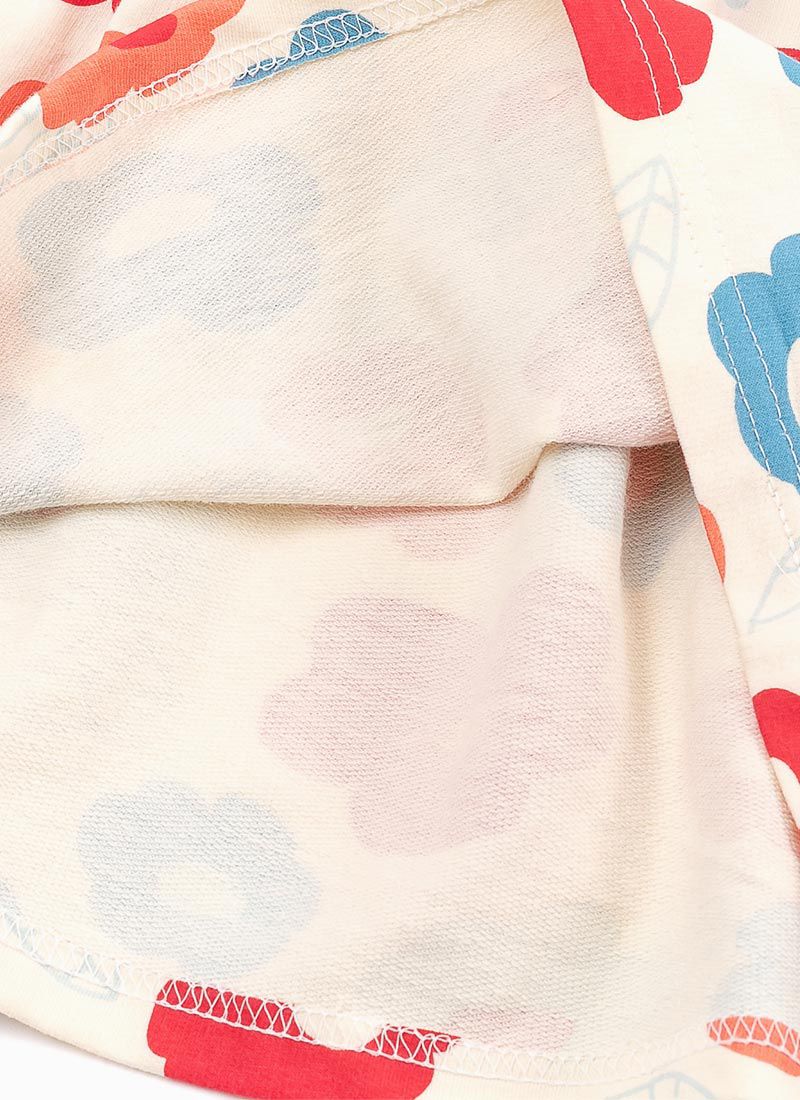 韓國 OZKIZ - (附包包)可愛花朵長袖抓腰洋裝