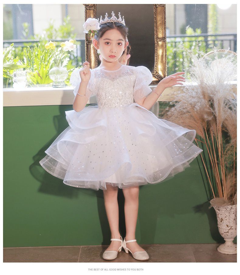 公主風立體紗裙禮服-長裙款-白色