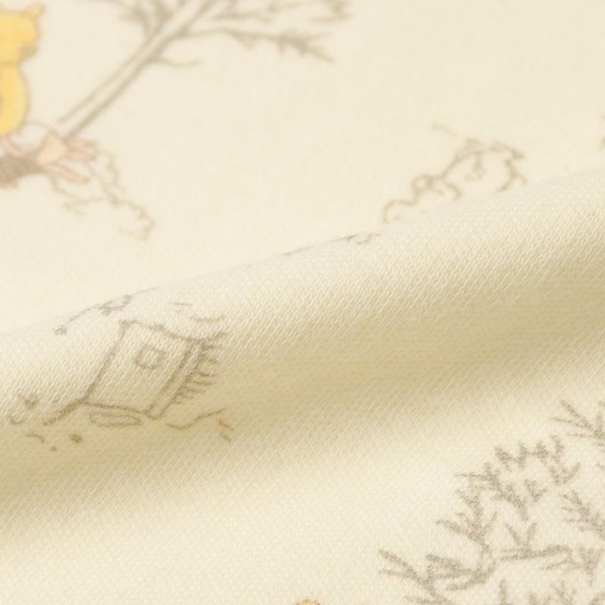 akachan honpo - 小耳朵包巾-復古小熊維尼-淺卡其色 (長83cm x 寬83cm)