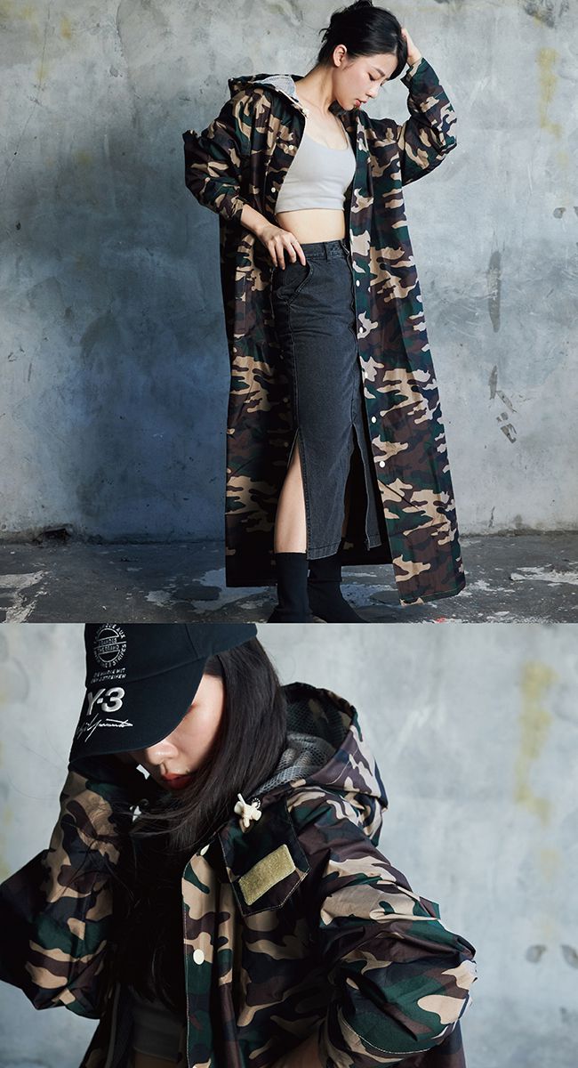 Rainstory - 連身雨衣-潮流迷彩 (L)