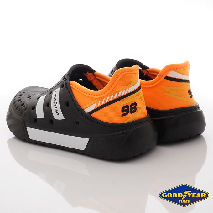 GOODYEAR - 台灣製GOODYEAR後踩水陸洞洞鞋(中小童段)-休閒鞋-黑