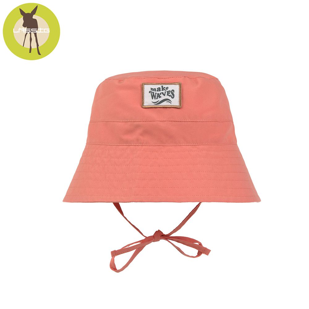 幼童抗UV海灘遮陽漁夫帽-珊瑚橘 (3-6歲)