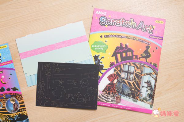 韓國 AMOS - 創意刮畫說故事-小紅帽