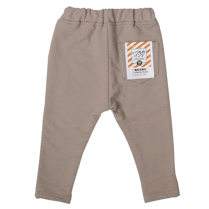 akachan honpo - 10分長經典褲 裏起毛-一般合身款-深灰色