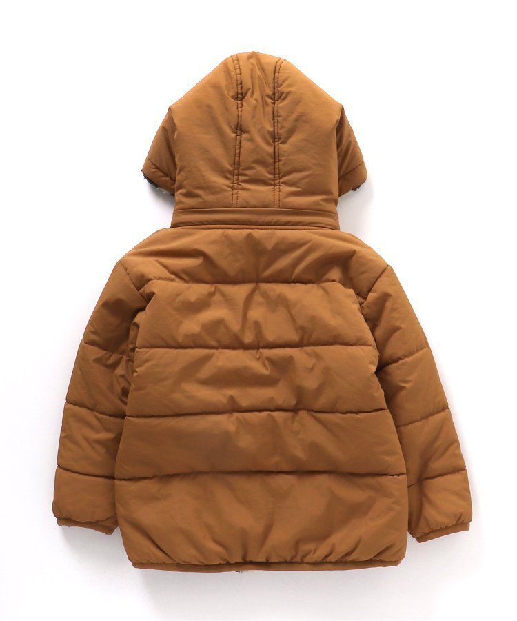 日本 BREEZE - [雙面穿]絨毛鋪棉繽紛保暖外套-黑系&迷彩