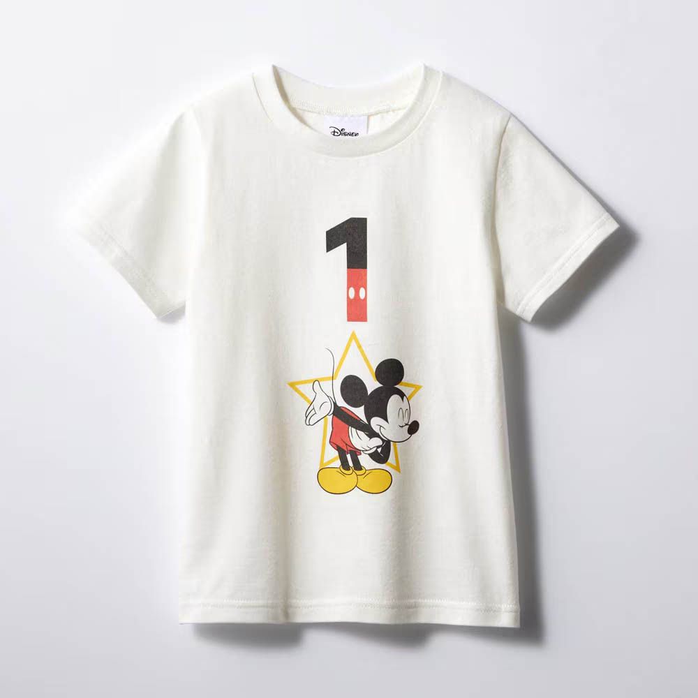純棉迪士尼印花短袖上衣(小孩)-數字1