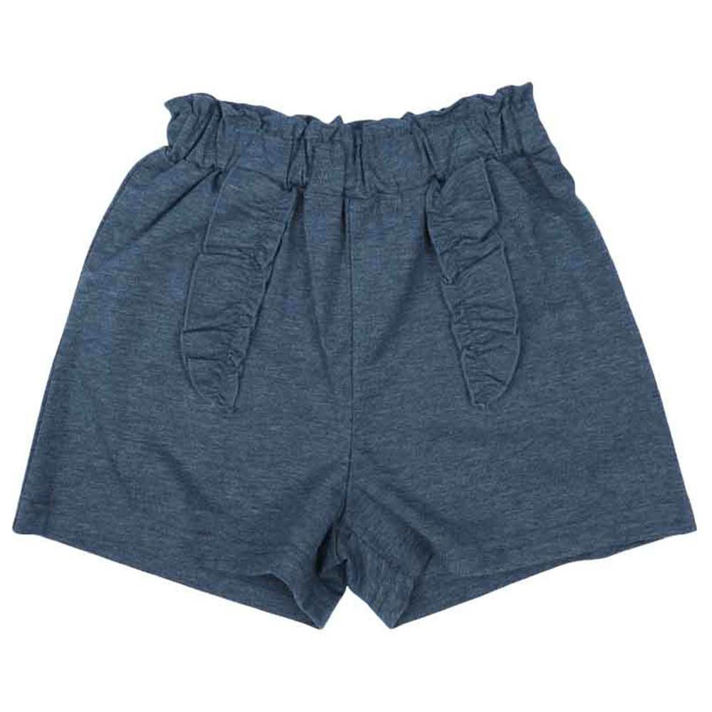 短褲-混紡天竺布-深藍色