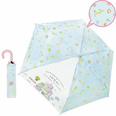 日本 J'S PLANNING - 超人氣角色兒童折畳傘-角落生物 遊樂園-水藍 (53cm)
