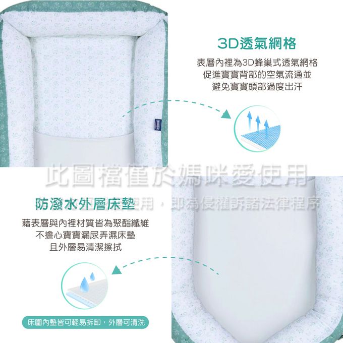 義大利 chicco - 媽咪抱抱多功能嬰兒床中床-狐狸叢林