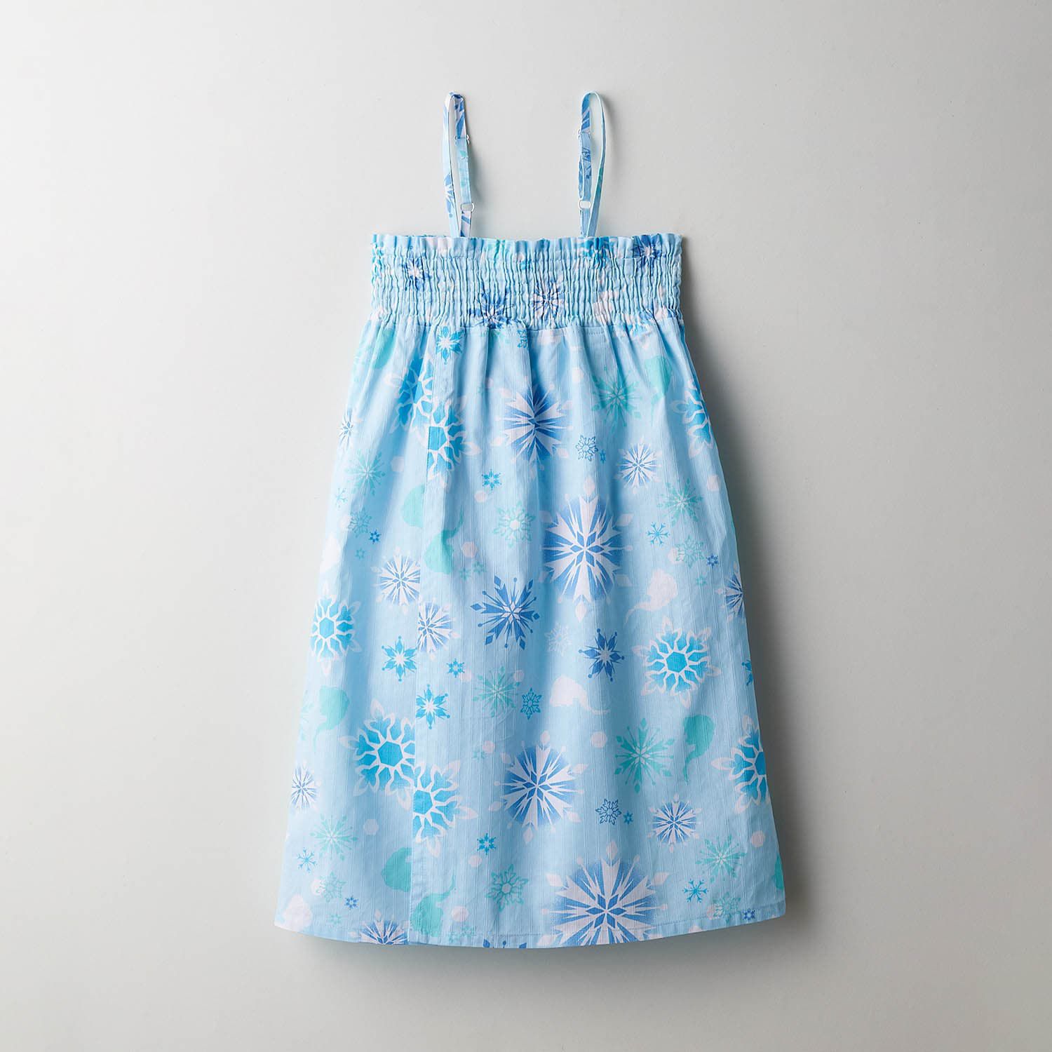 日本千趣會 - 迪士尼 可當洋裝穿的2 WAY浴衣組合-冰雪奇緣-水藍