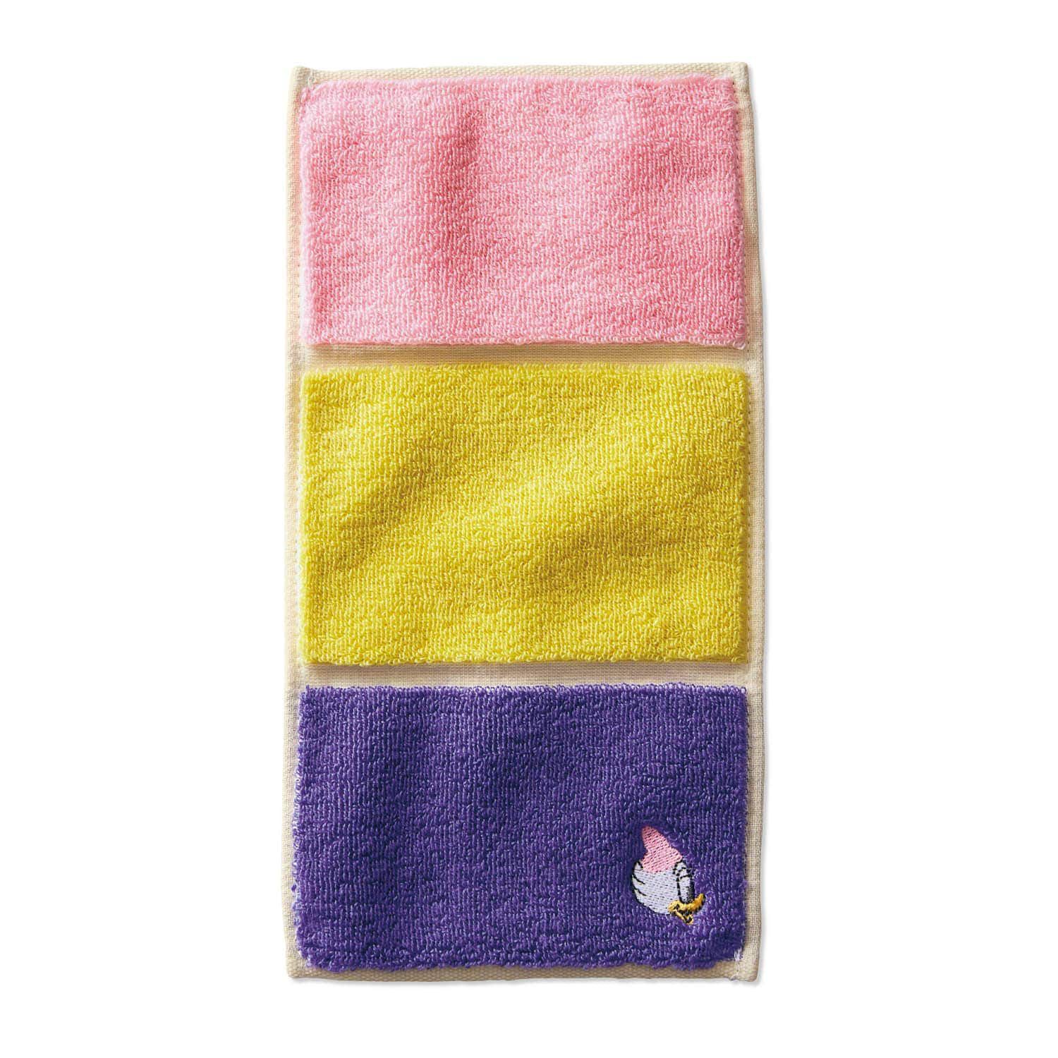 日本千趣會 - 日本製 迪士尼純棉今治方巾/手帕-三折便攜款-米妮點點 (12.5×25cm)