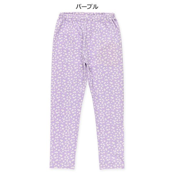 日本西松屋 - 百搭彈性鬆緊長褲-復古小碎花-粉