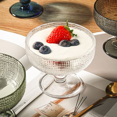 日本FOREVER - 細格甜點杯/冰淇淋杯-6入組-325ML