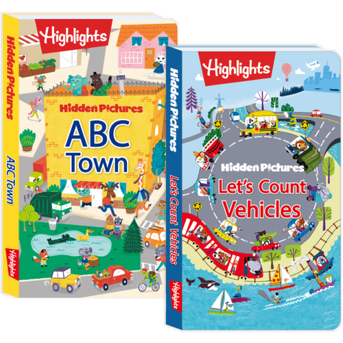 Highlights 英文找找點讀書 ABC Town & Let's Count Vehicles 兩本合售