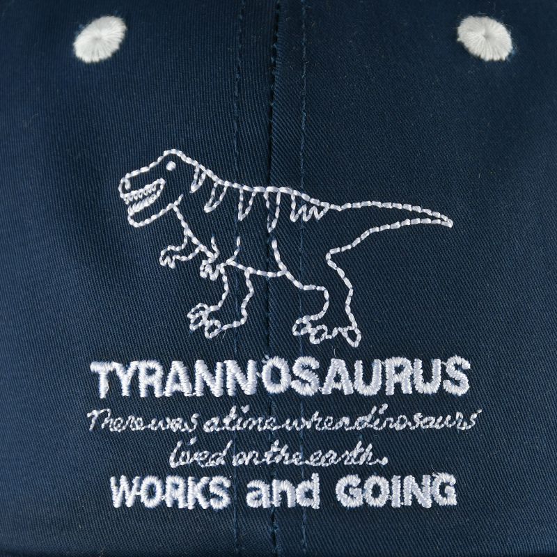 akachan honpo - 棒球帽-恐龍刺繡-深藍色