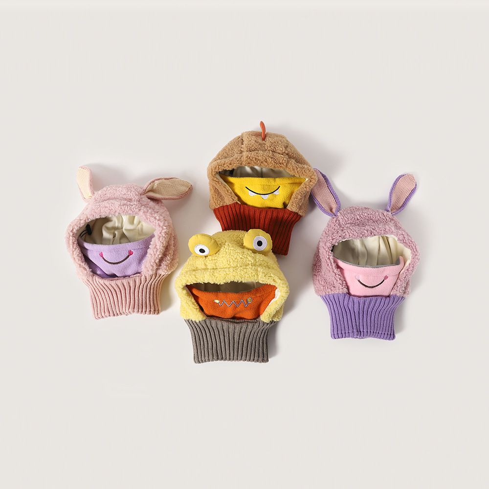 可愛動物套頭帽-兔子-粉色 (帽圍52-54CM/建議年齡3-6歲)