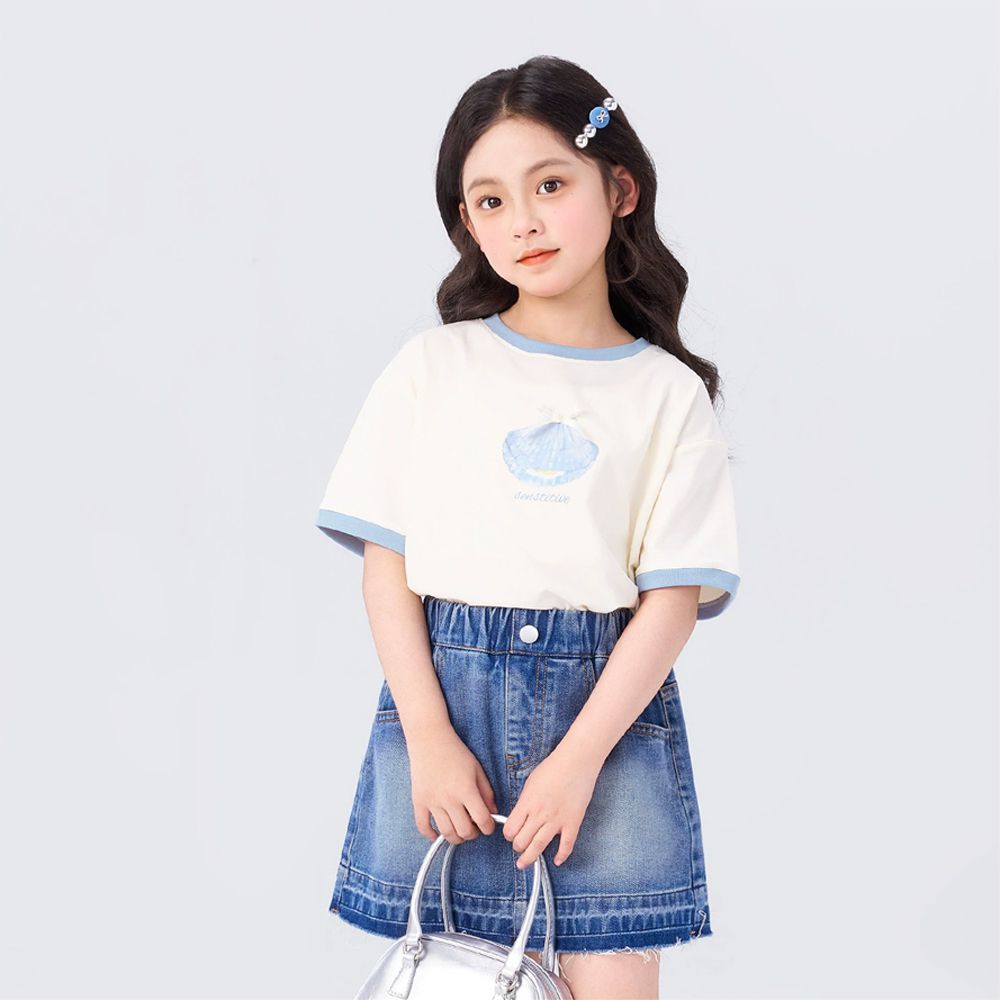 -3℃瞬間涼感短袖T-立體蝴蝶結-白色