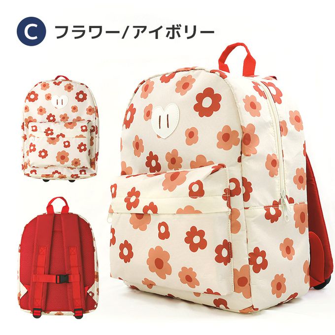 日本 ZOOLAND - [潑水加工]童趣大容量減壓上學背包-冬季兔兔-奶油黃 (35x27x14cm)