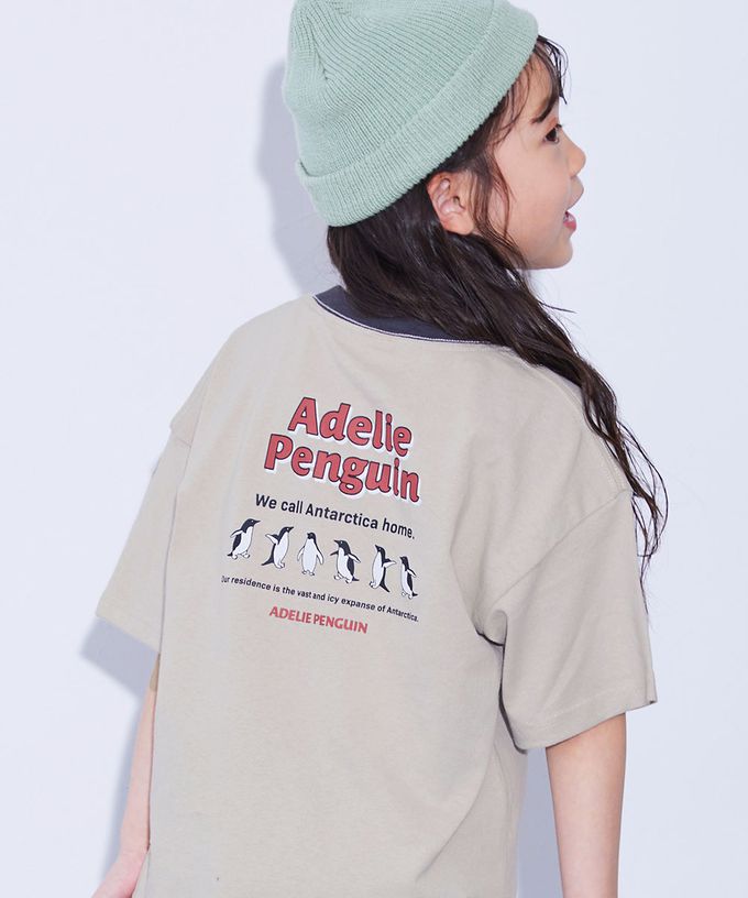 日本 devirock - 100%棉 定番印花短袖上衣-背後大logo-灰棕