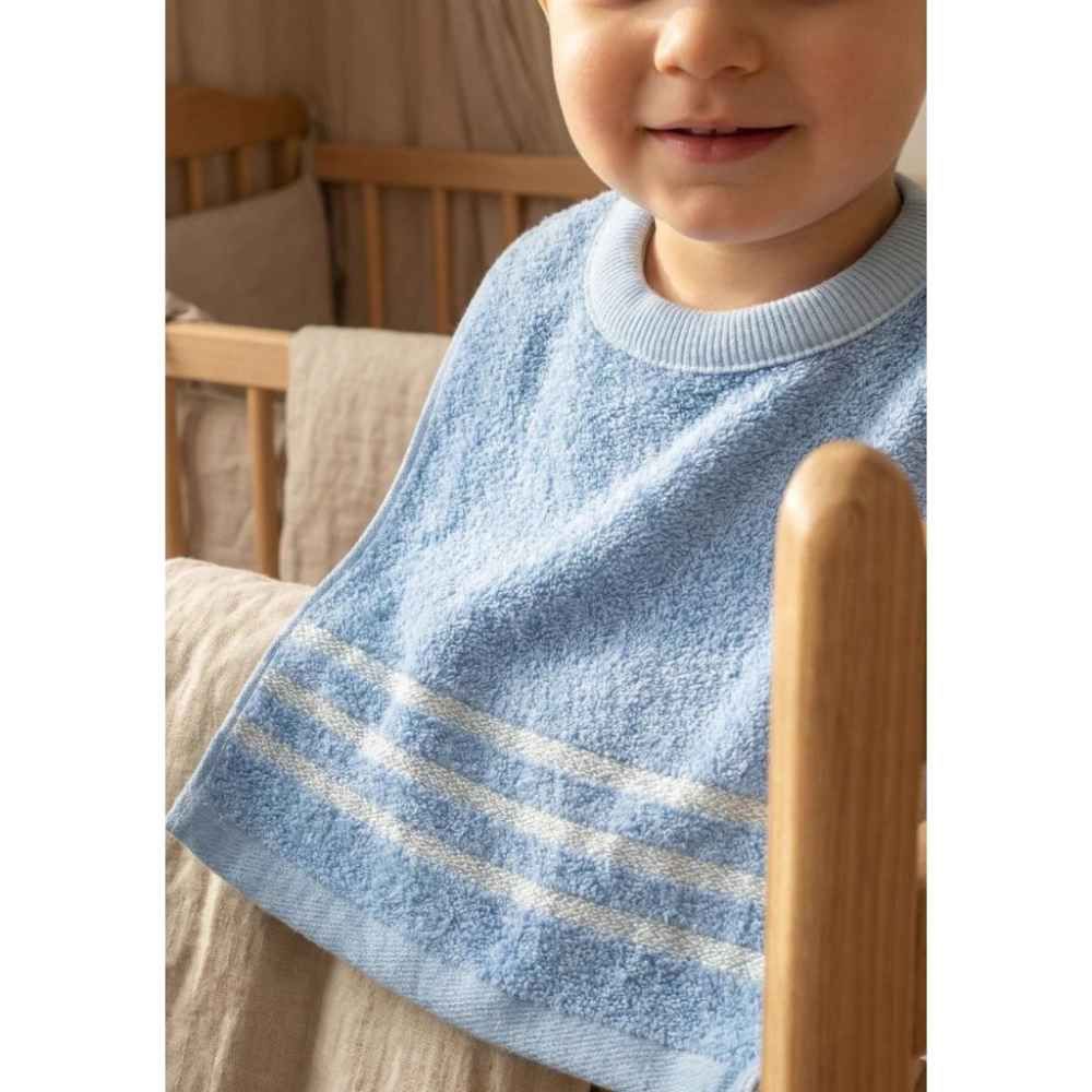 凱美棉業｜MIT台灣製 親膚棉柔 純棉吸水兒童圍兜 素色條紋款-隨機出色