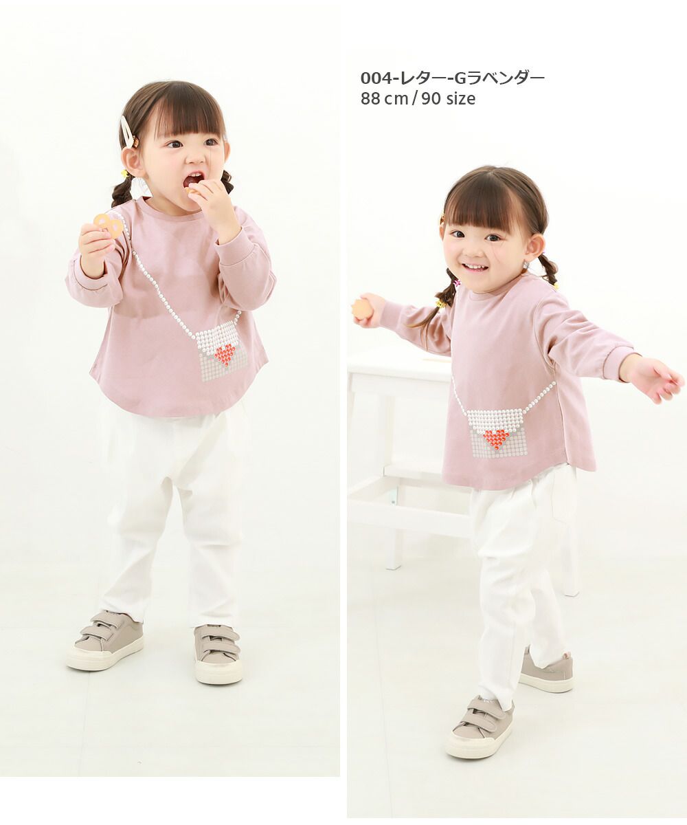 日本 devirock - 女孩百搭印花長袖上衣-愛心棒棒糖-黑