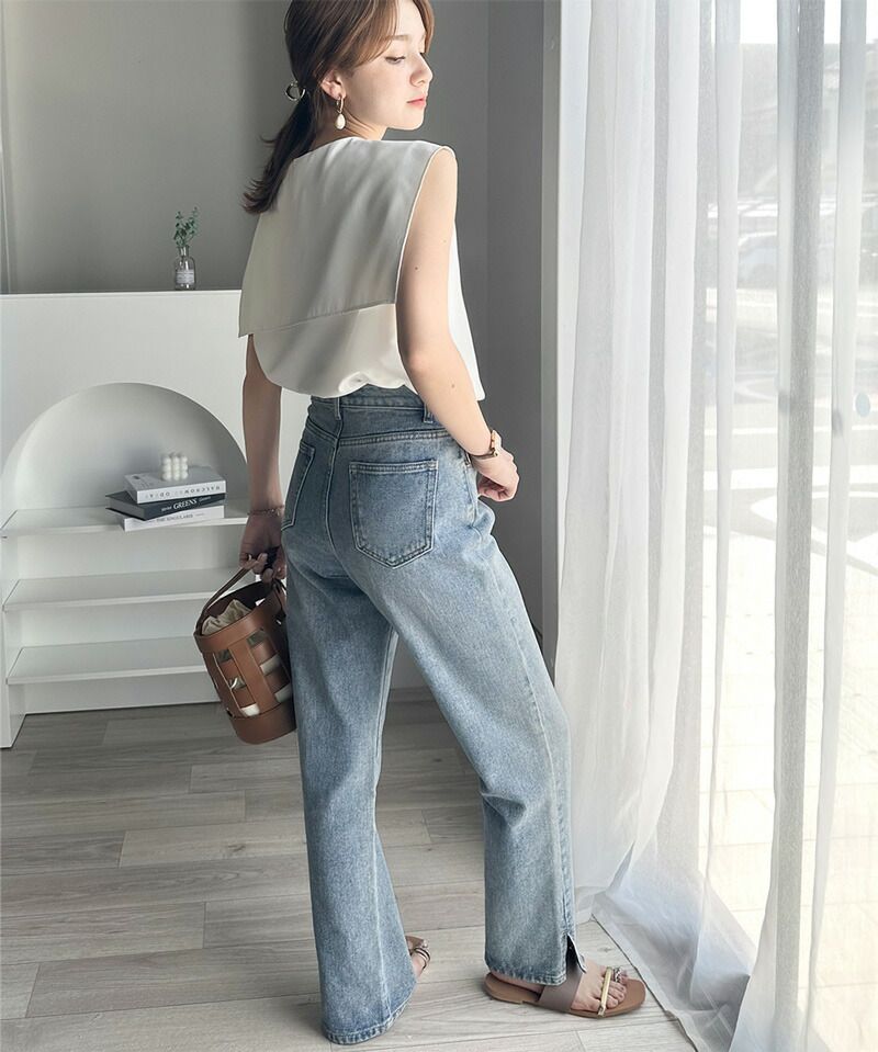 日本 Classical Elf - 優雅歌德領無袖襯衫-天使白