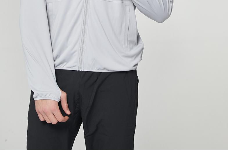 抗UV超薄款防曬外套(透氣網眼)-男款-淺灰色-無logo