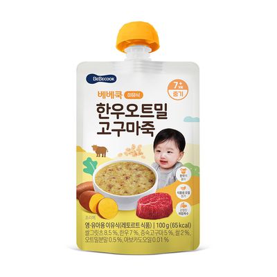 BEBECOOK 寶膳 - 嬰幼兒韓牛地瓜燕麥粥(7M以上)-100g