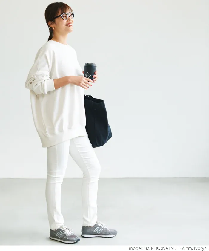 日本 COCA - 舒適內磨毛萬能大學T-素色-淺灰