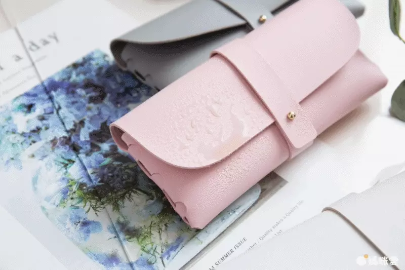 文藝簡約皮革眼鏡收納盒-黑色