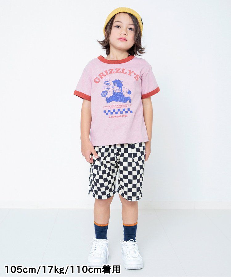 日本 BREEZE - 100%棉定番印花短褲-變形蟲-綠