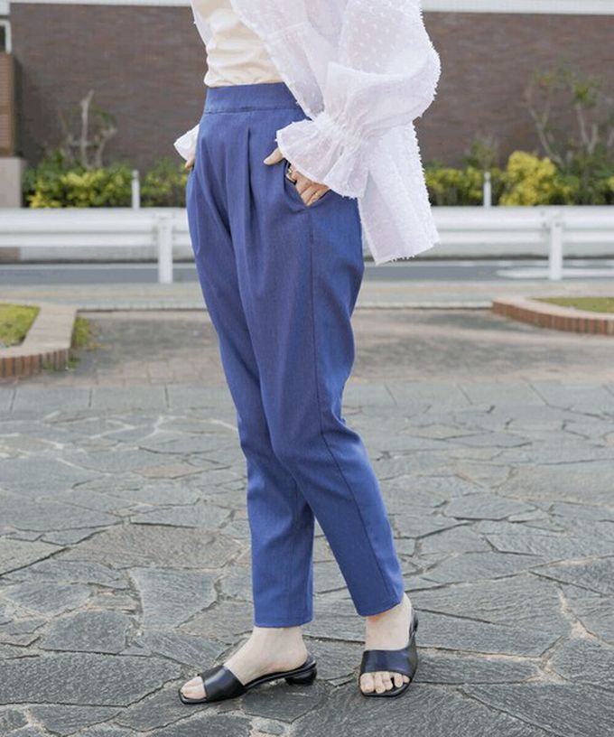 日本 Bab - 接觸冷感 UVcut定番美腳九分褲-白