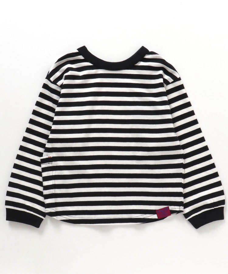 日本 BREEZE - 正反OK！圓領印花長袖上衣-棋盤格-彩色