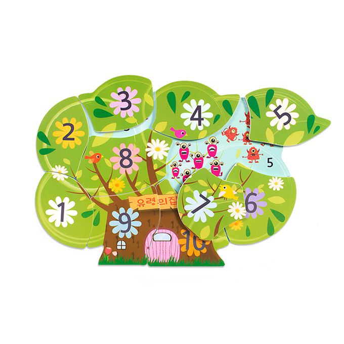 韓國 Ariati - 磁性數字拼圖-美麗的樹屋