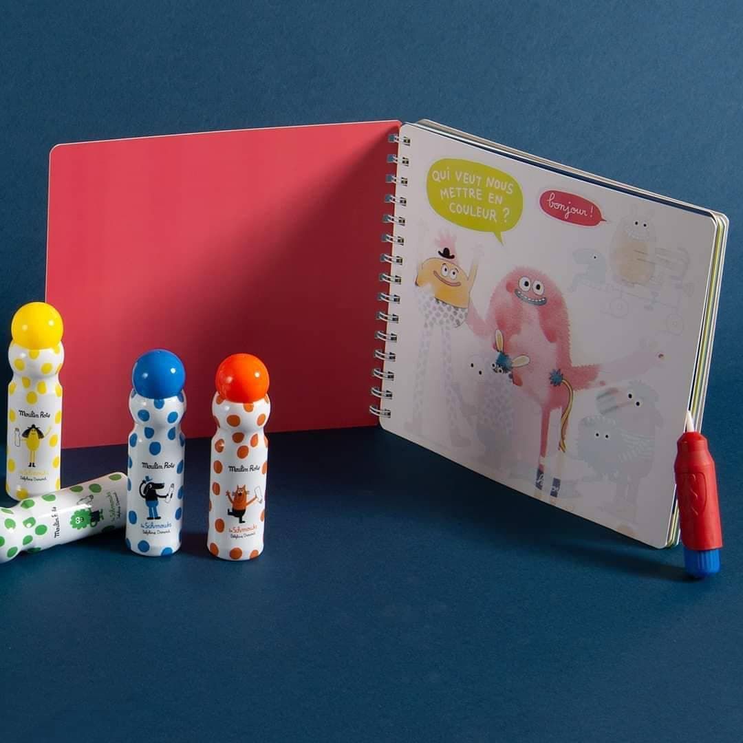 Moulin Roty - 彩繪軟毛畫筆(12色)-奇趣怪誕